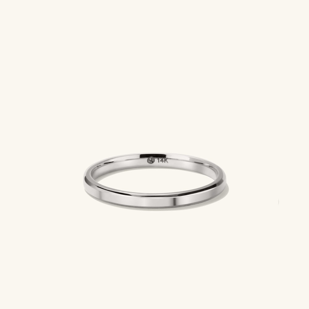 Mejuri 2mm Smooth Band - 14k White Gold