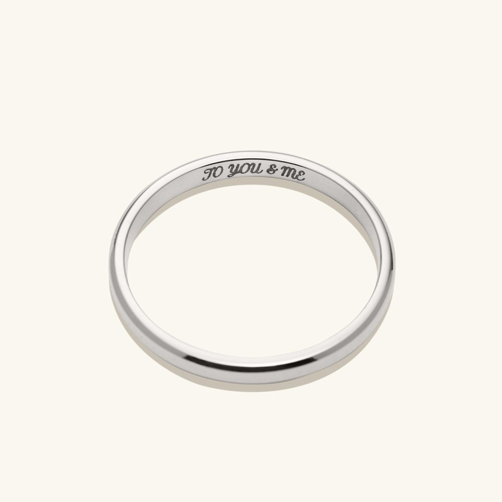 Mejuri 2mm Smooth Band - 14k White Gold