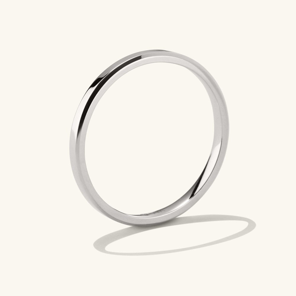 Mejuri 2mm Smooth Band - 14k White Gold