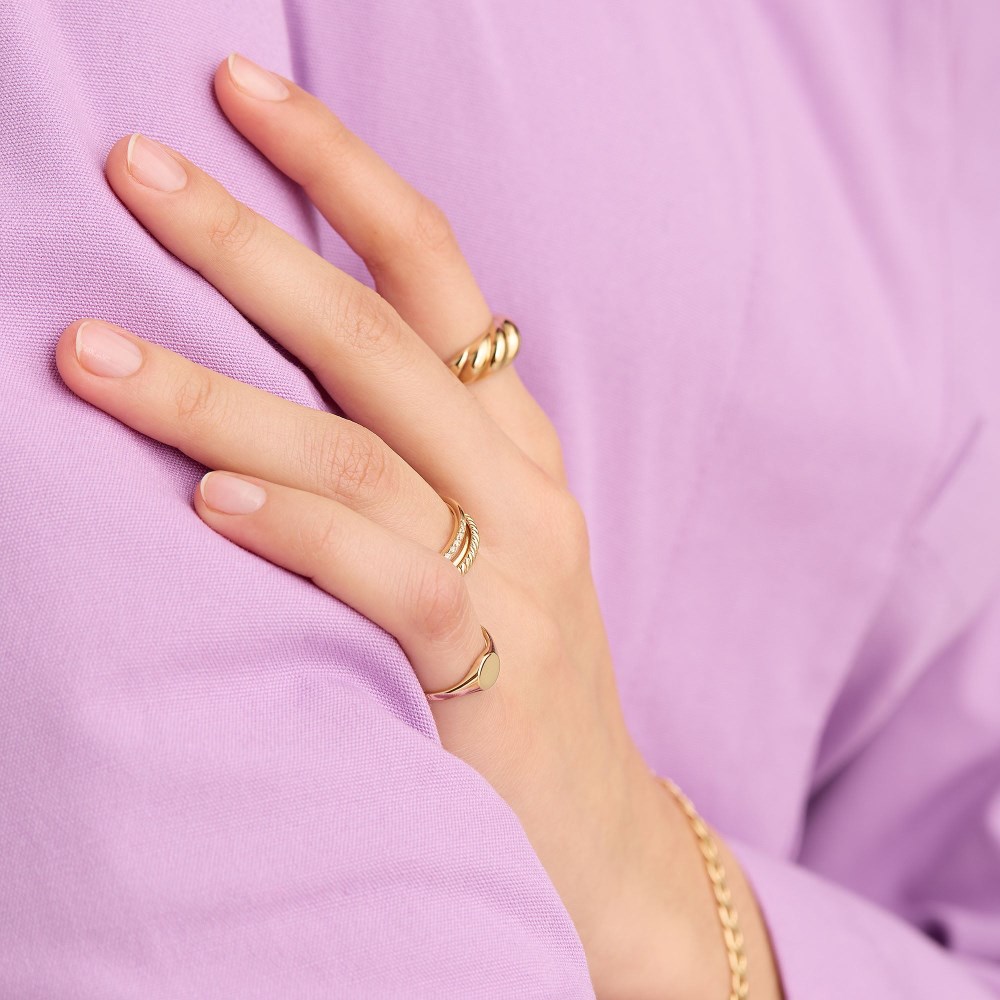 Mejuri Signet Pinky Ring - 14k Yellow Gold