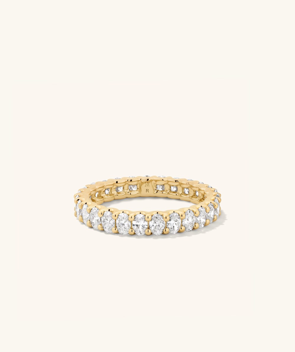 Mejuri Lab Grown Diamond Oval Eternity Band - 14k Yellow Gold