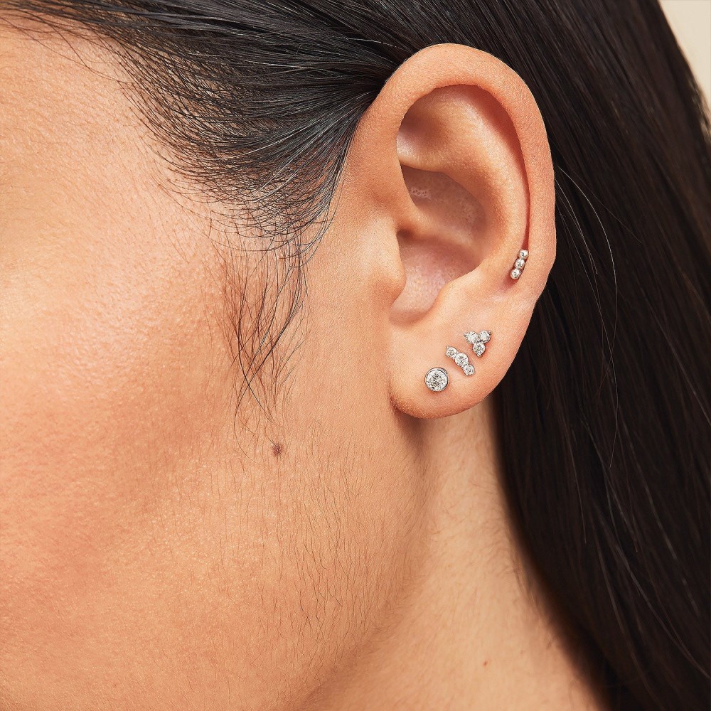 Mejuri Round Diamond Studs - 14k White Gold