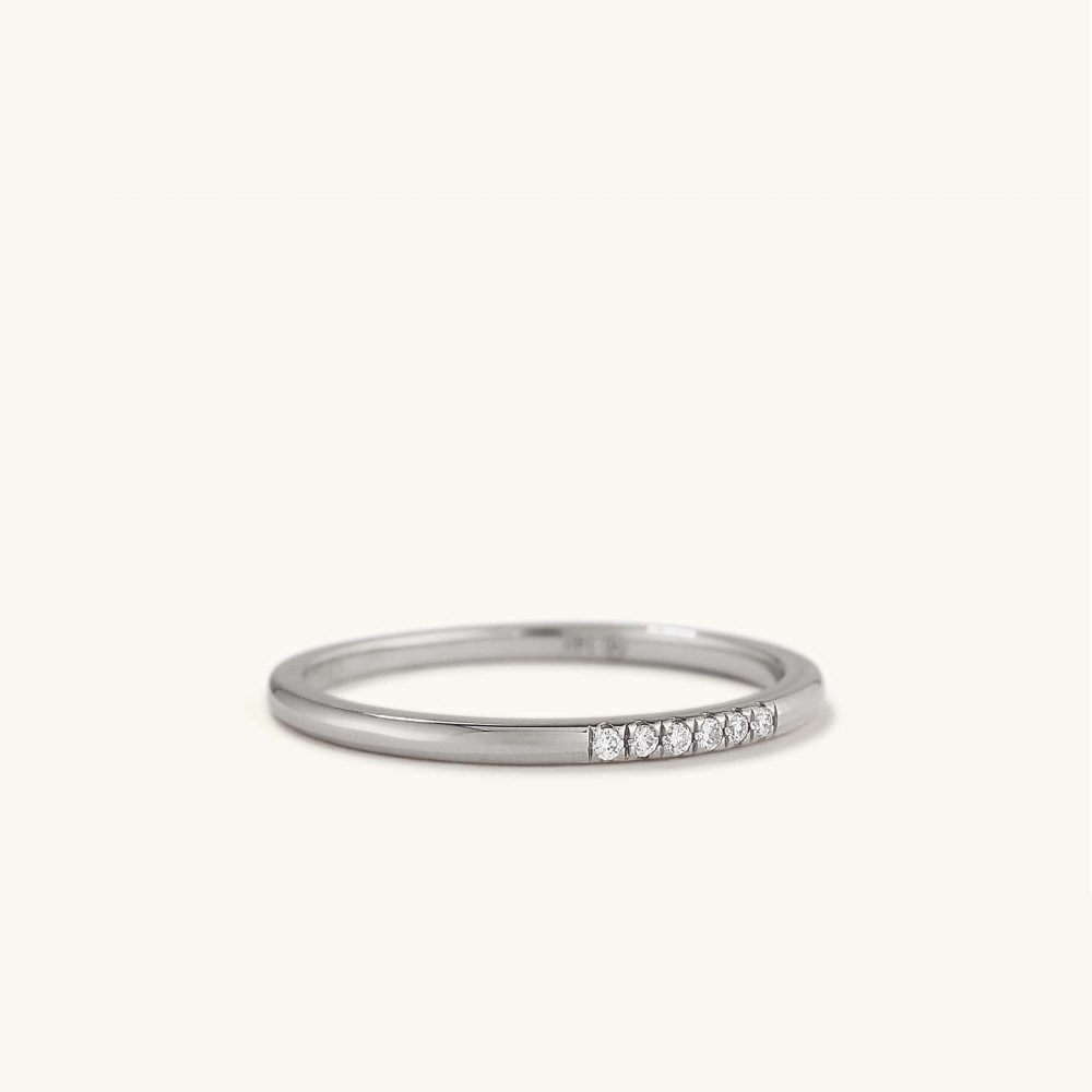 Mejuri Diamonds Line Ring - 14k White Gold