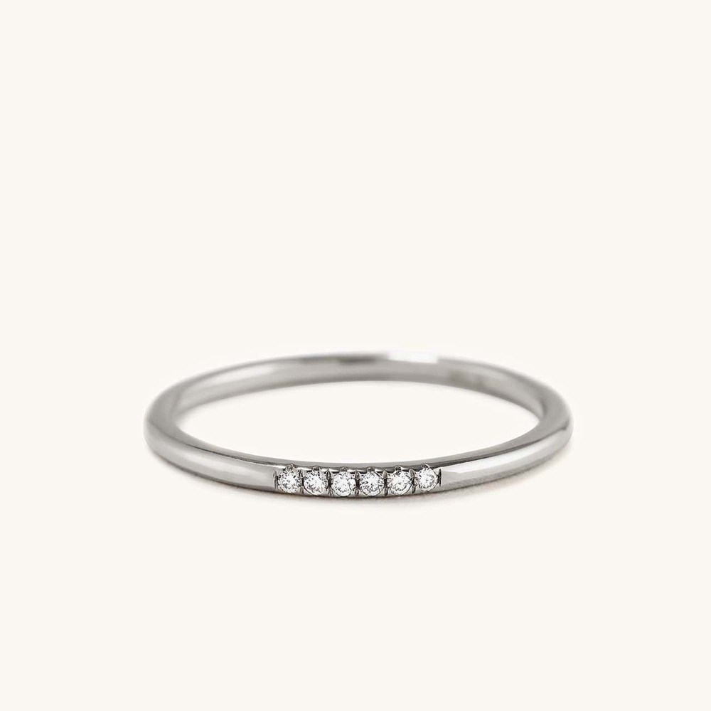 Mejuri Diamonds Line Ring - 14k White Gold