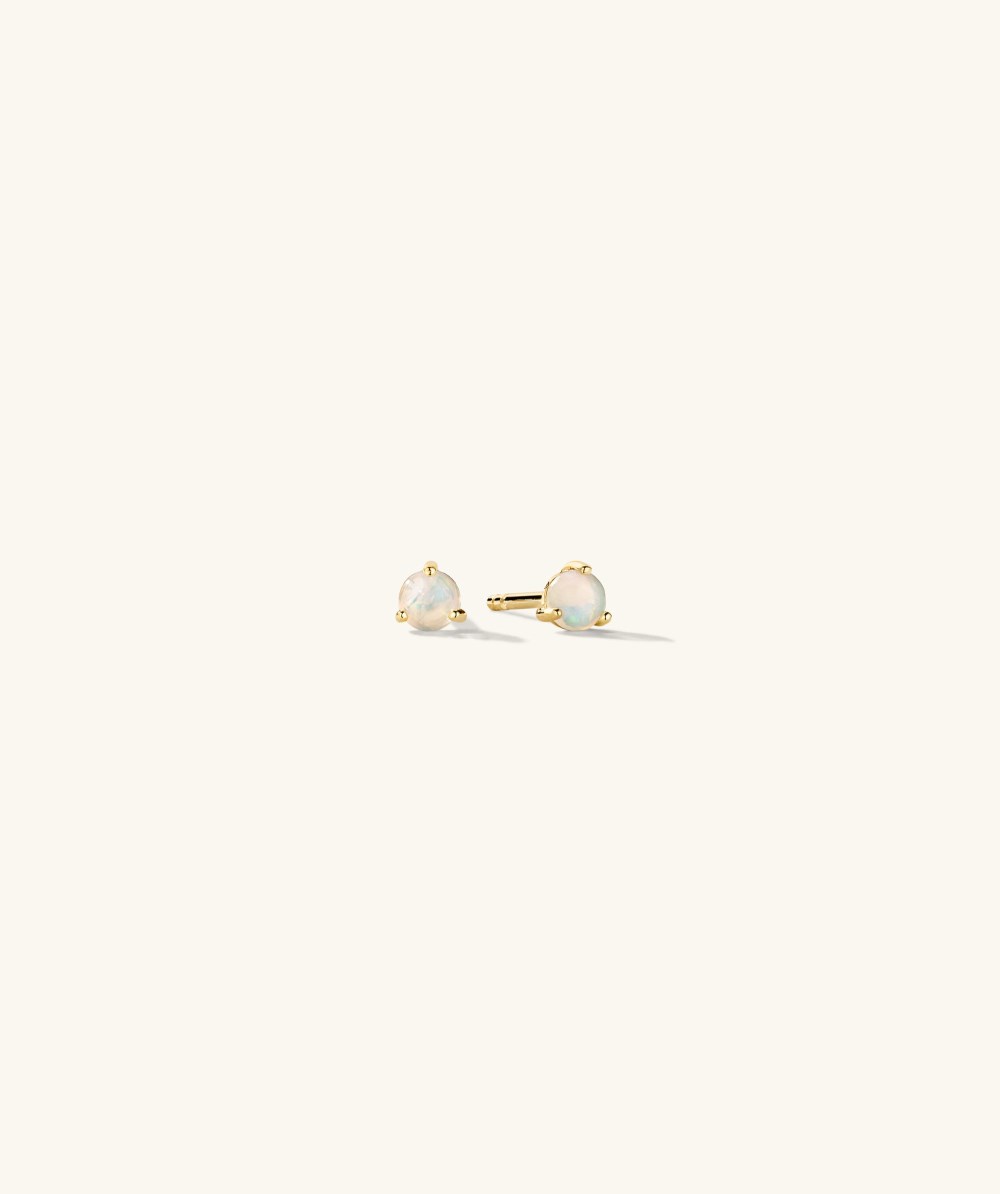 Mejuri Gemstone Mini Studs - 14k Yellow Gold