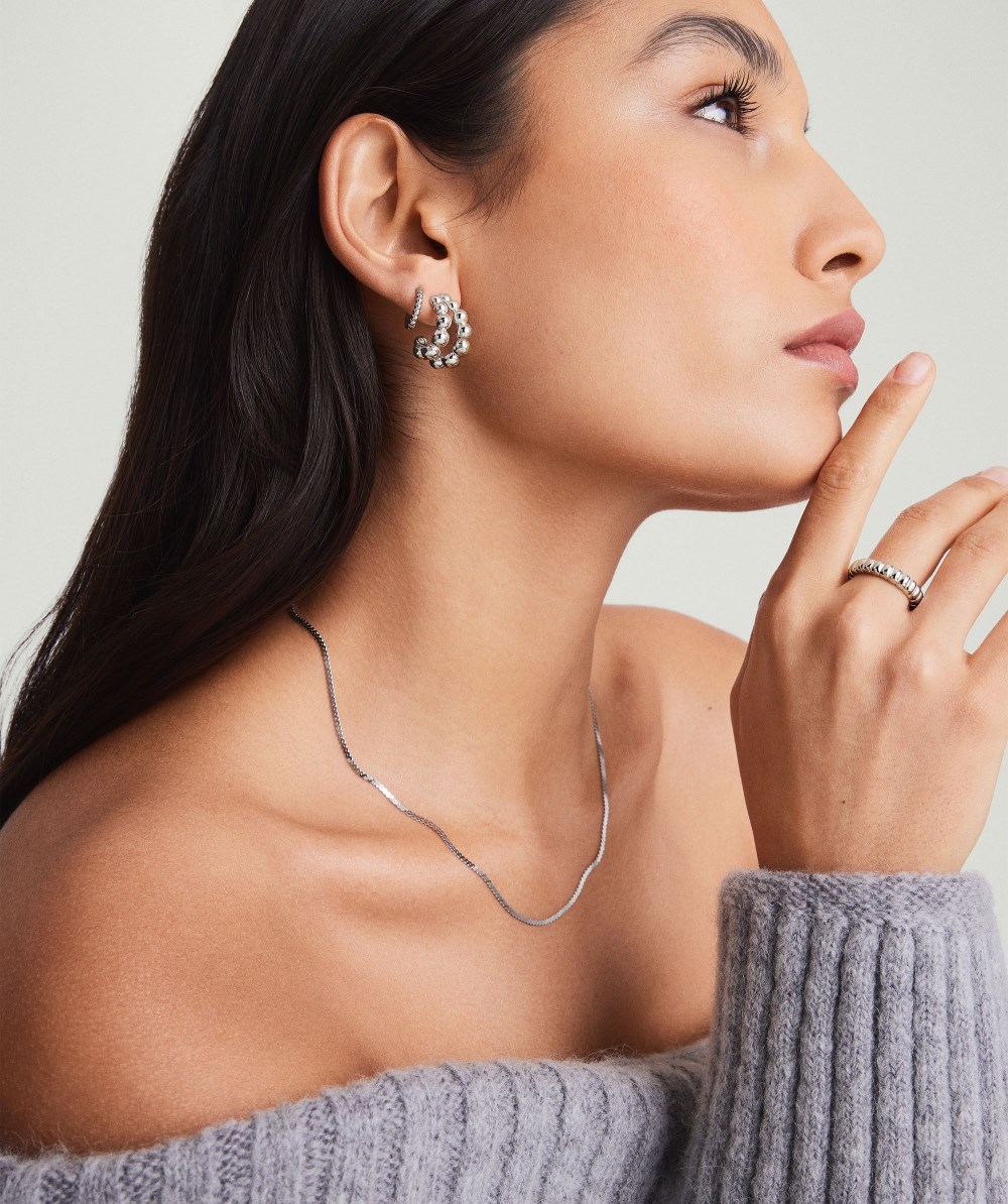 Mejuri Bubble Sphere Duo Hoops - Sterling Silver