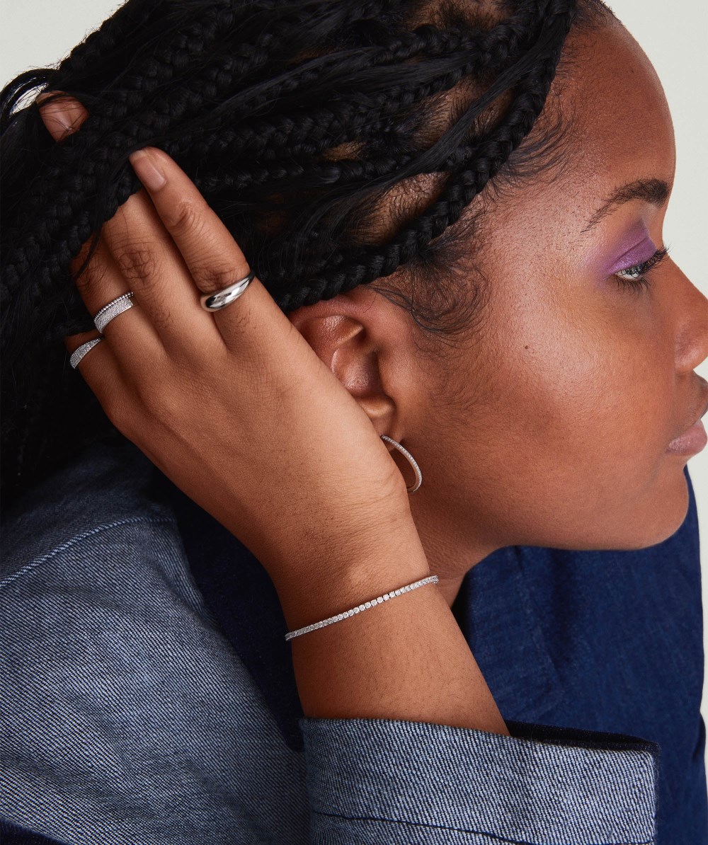 Mejuri Diamond Tennis Bracelet 1.8mm - 14k White Gold