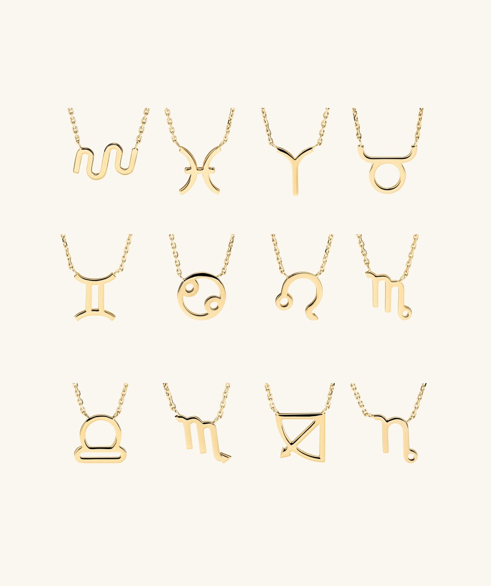 Mejuri Zodiac Sign Necklace - 14k Yellow Gold