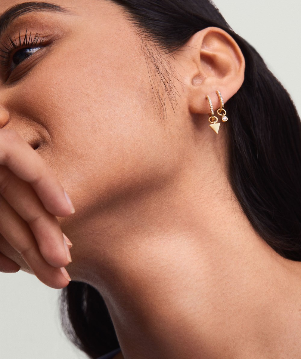 Mejuri Single Patra Hoop Charm - 14k Yellow Gold