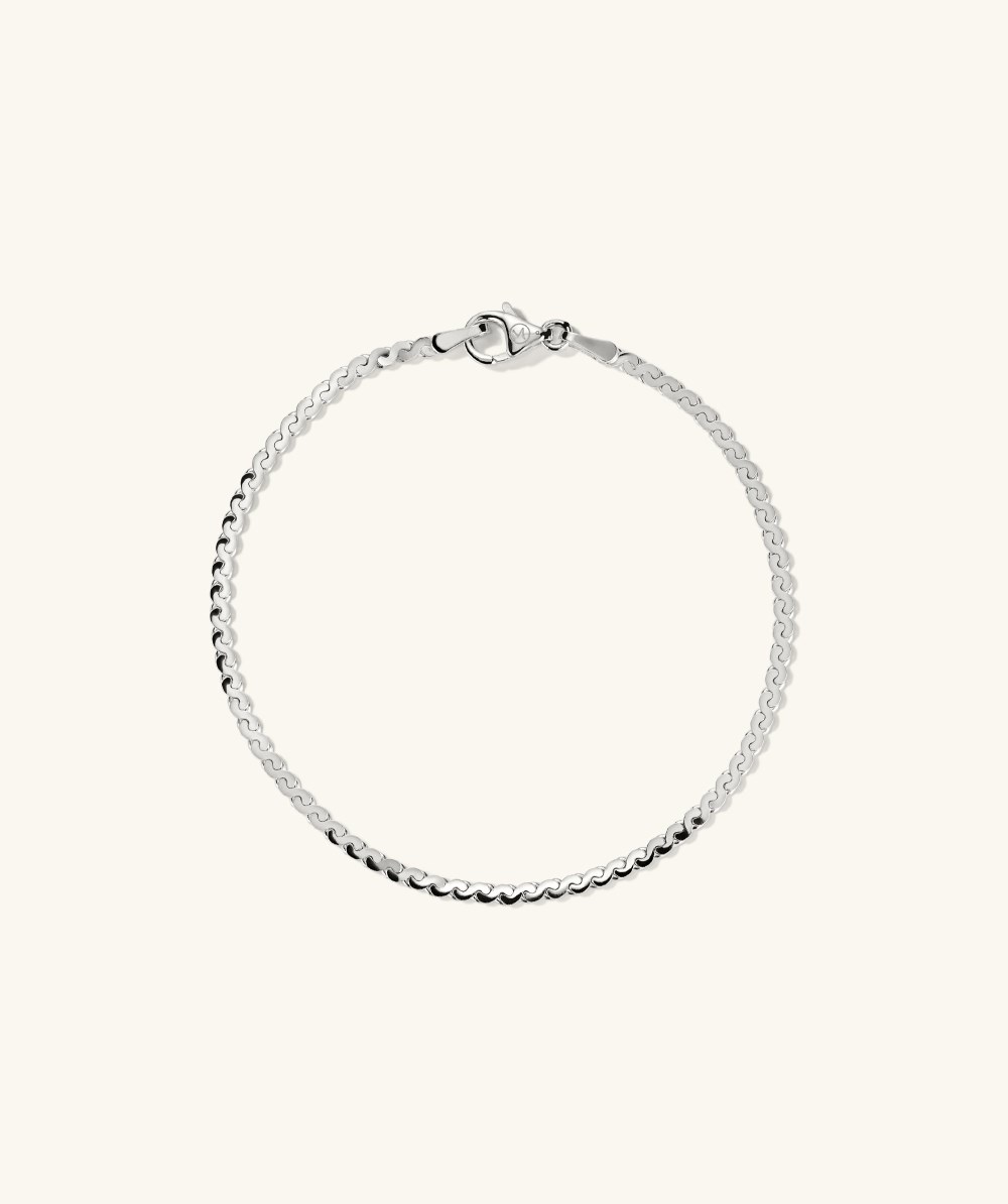 Mejuri Serpentine Chain Bracelet - Sterling Silver