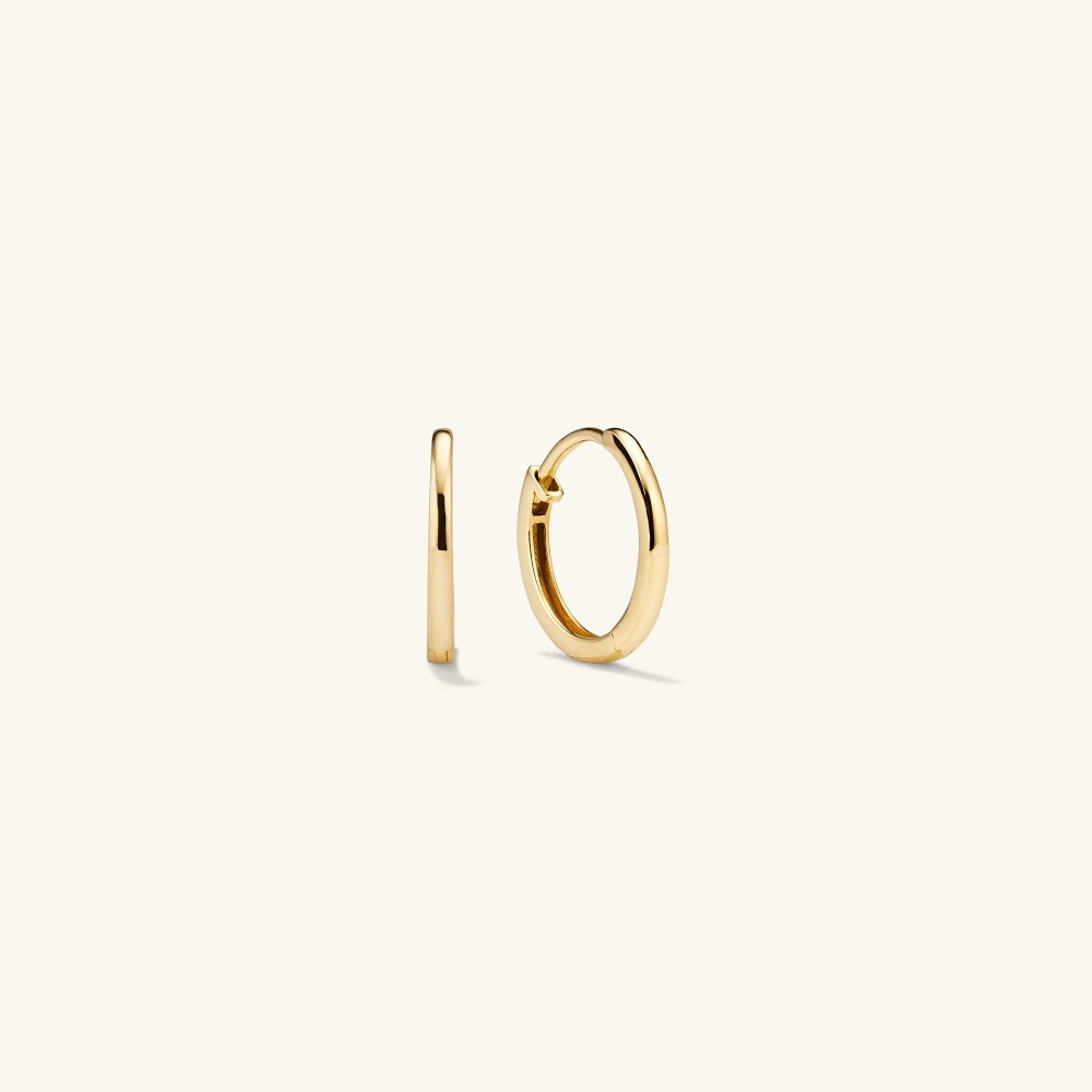Mejuri Easy Huggie Hoops - 14k Yellow Gold