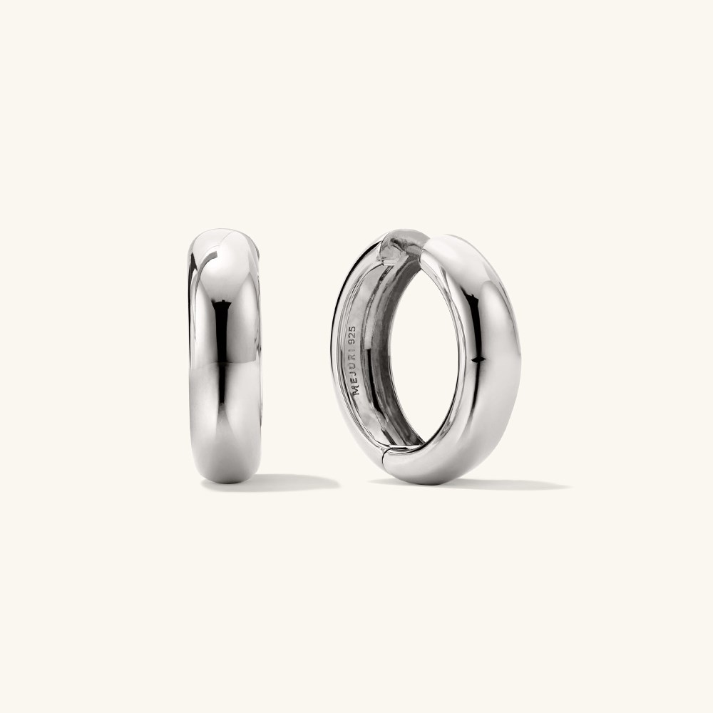 Mejuri Chunky Large Hoops - Sterling Silver