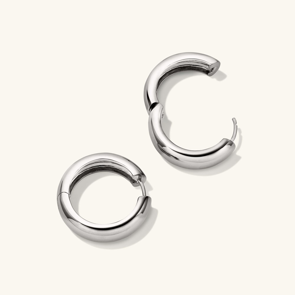 Mejuri Chunky Large Hoops - Sterling Silver