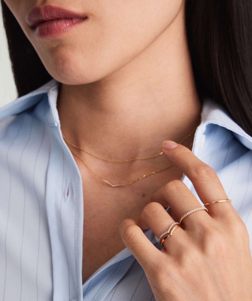 Mejuri Wishbone Stacker Set - 14k Yellow Gold