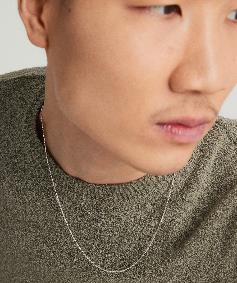 Mejuri Barrel Link Chain Necklace - Sterling Silver