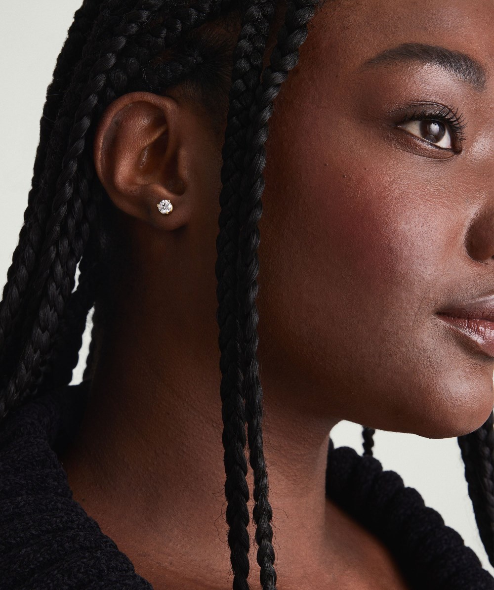 Mejuri Lab Grown Diamond Round Studs 1 TCW - 14k Yellow Gold