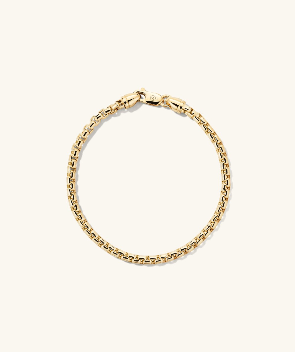 Mejuri 3mm Round Box Chain Bracelet - 14k Yellow Gold
