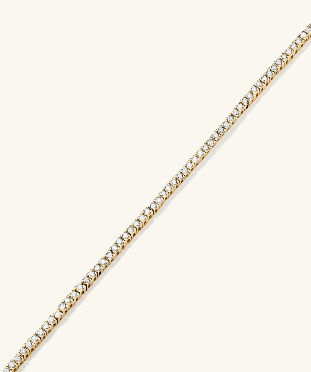 Mejuri Diamond Tennis Bracelet 1.3mm - 14k Yellow Gold