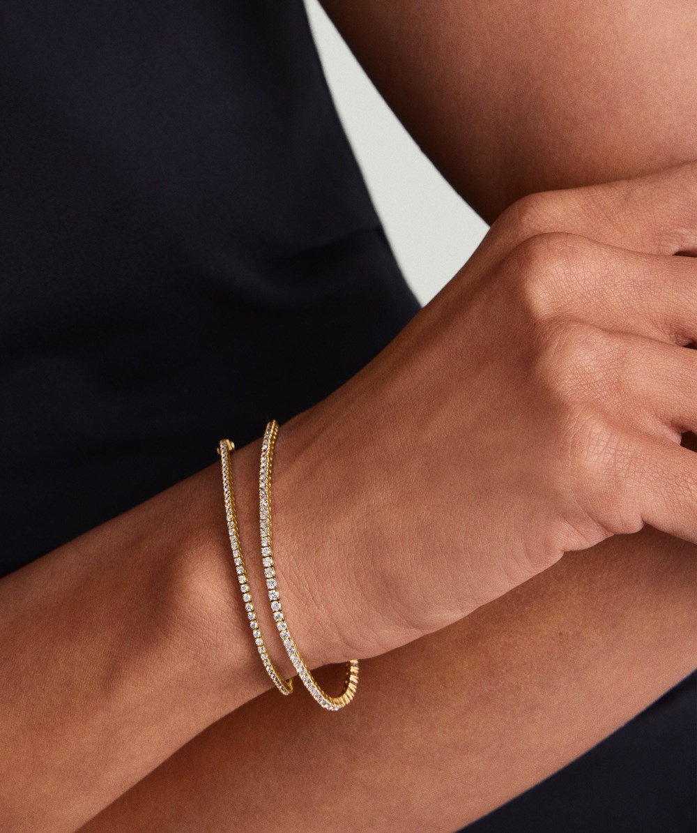 Mejuri Diamond Tennis Bracelet 1.3mm - 14k Yellow Gold