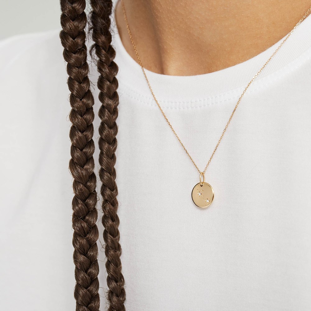 Mejuri Zodiac Charm Pendant - 14k Yellow Gold