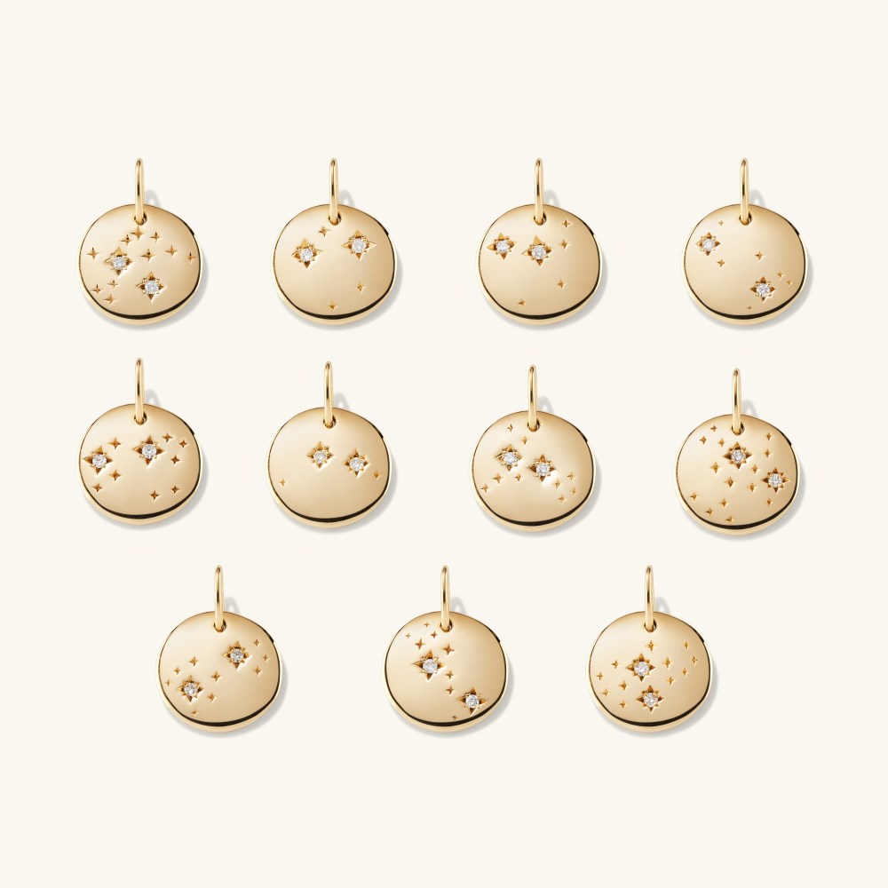 Mejuri Zodiac Charm Pendant - 14k Yellow Gold