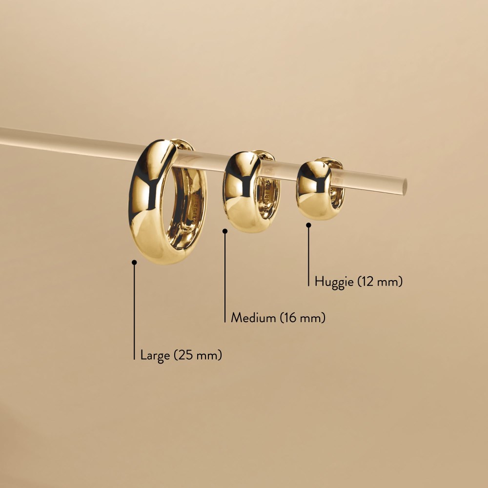 Mejuri Chunky Huggie Hoops - Gold Vermeil