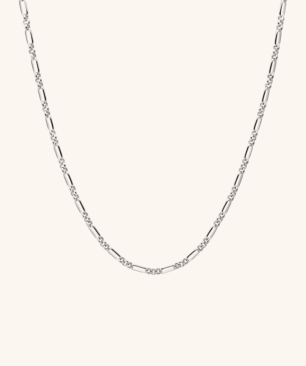Mejuri Mini Paperclip Necklace - Sterling Silver