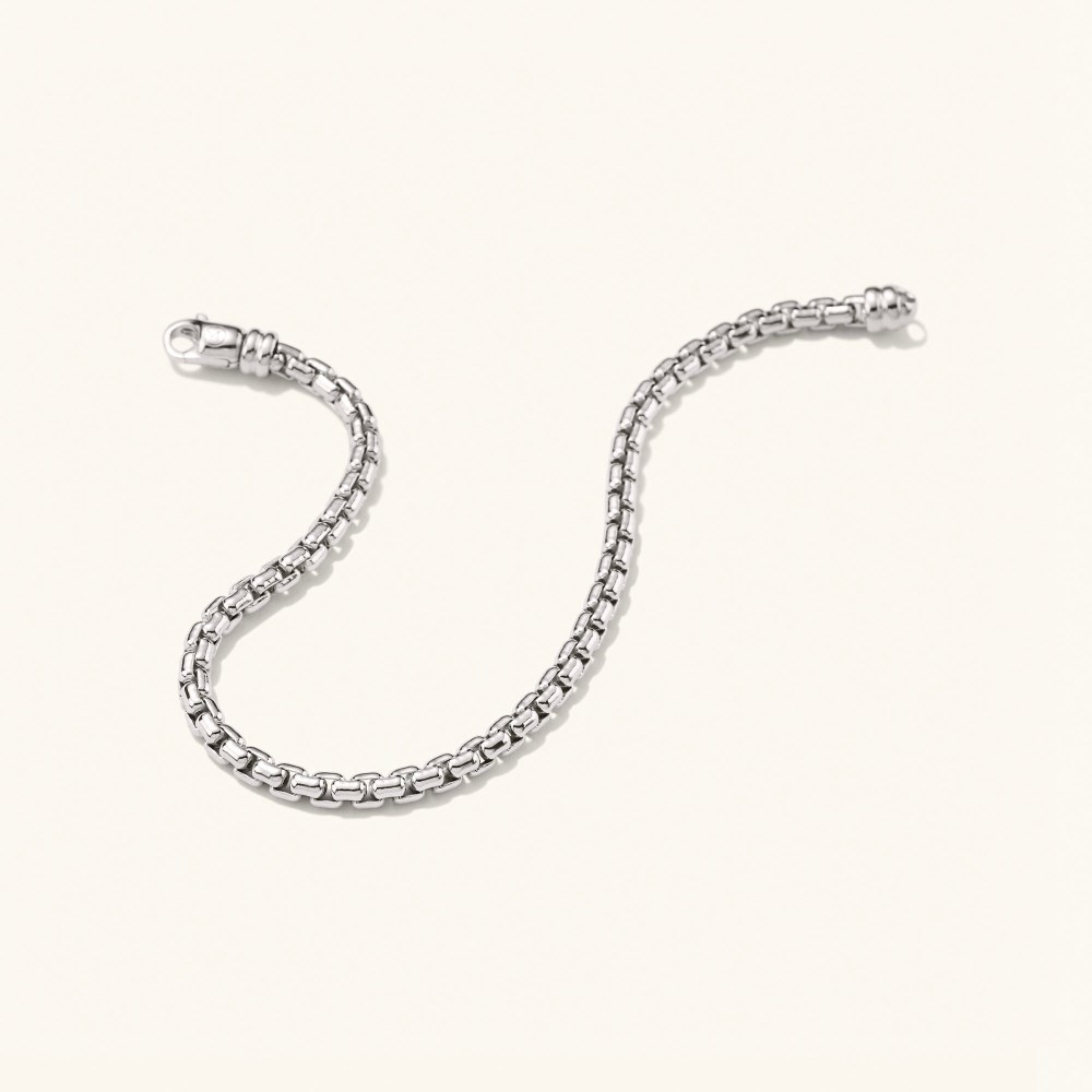 Mejuri Round Box Chain Bracelet - Sterling Silver