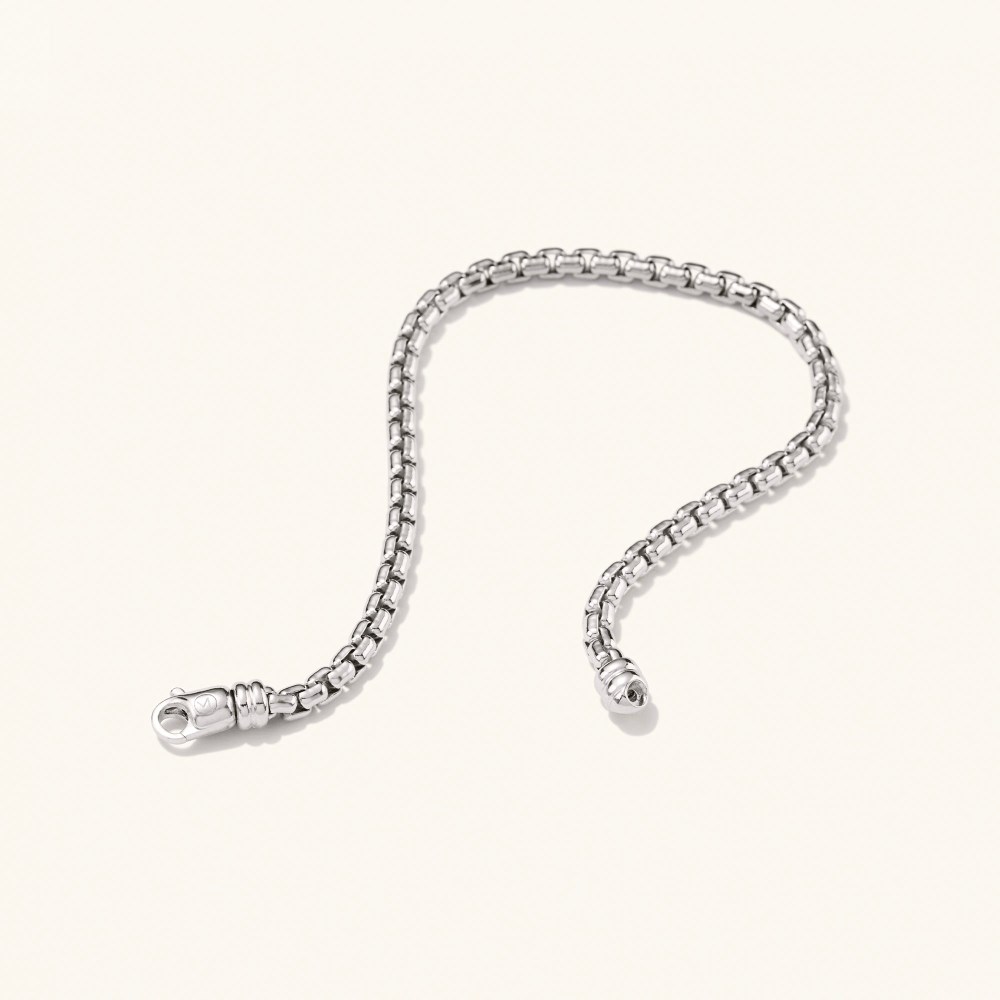 Mejuri Round Box Chain Bracelet - Sterling Silver