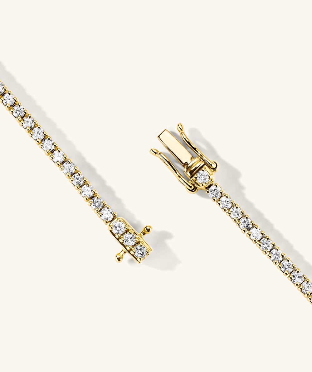 Mejuri Diamond Tennis Necklace 1.8mm - 14k Yellow Gold