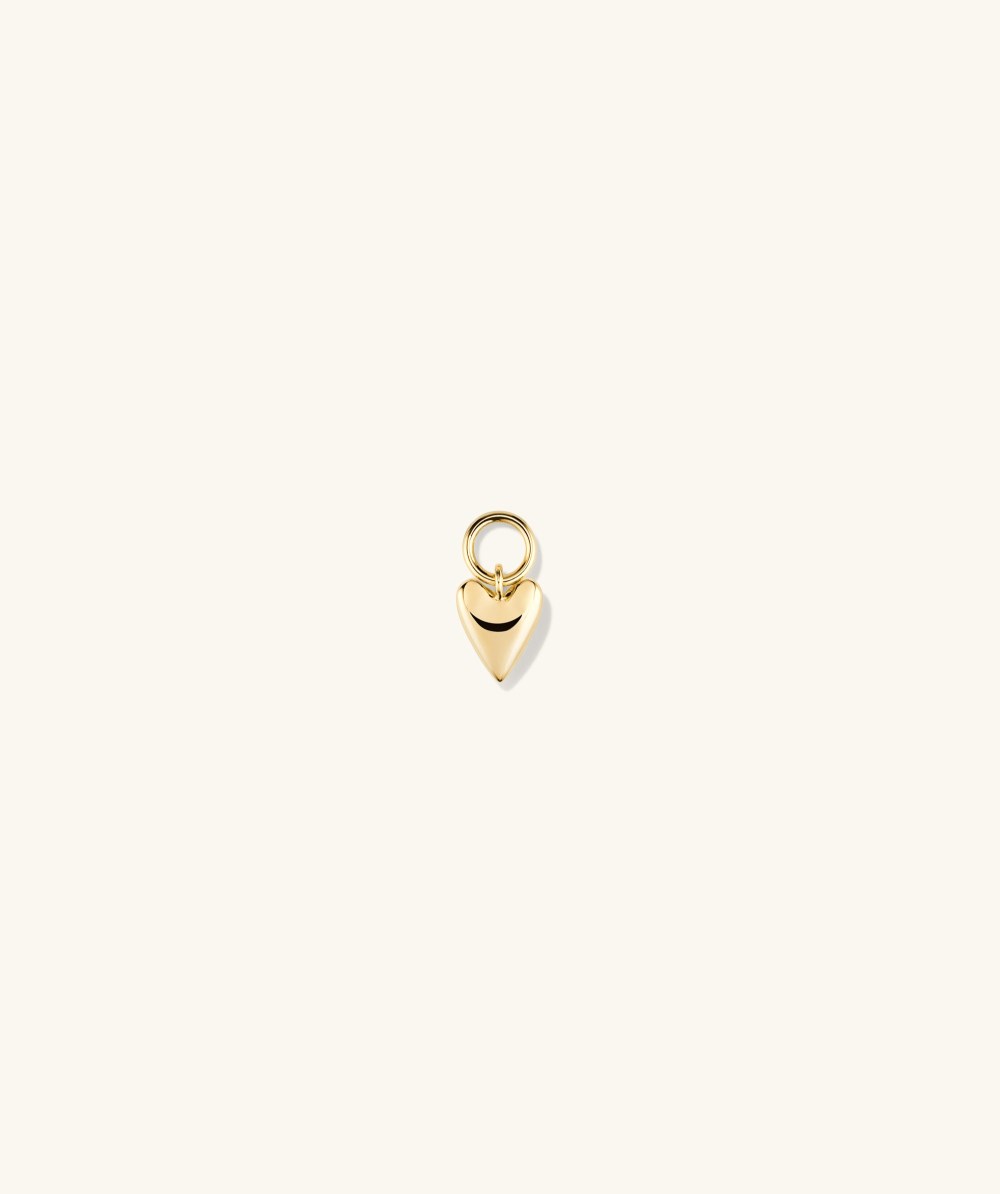 Mejuri Single Mini Heart Hoop Charm - 14k Yellow Gold