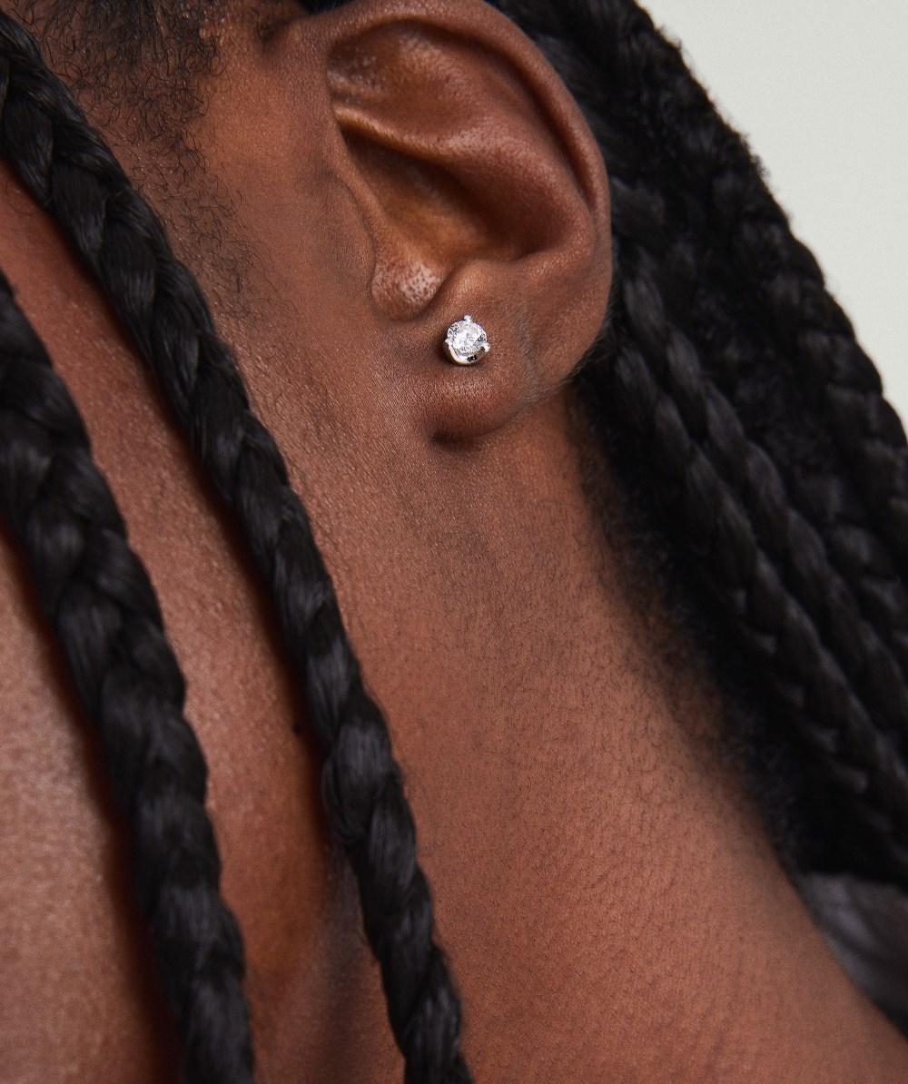 Mejuri Lab Grown Diamond Round Studs 0.5 TCW - 14k White Gold