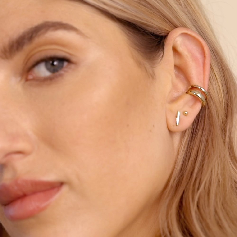 Mejuri Duet Ear Cuff - Gold Vermeil