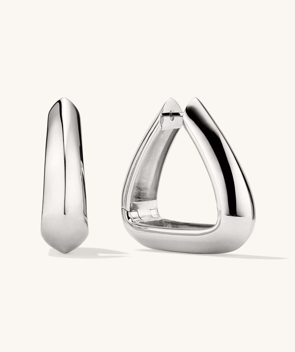 Mejuri Patra Oversized Hoops - Sterling Silver