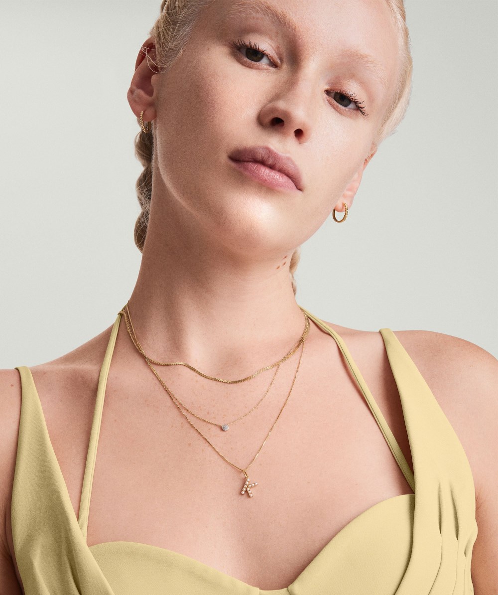 Mejuri Pearl Letter Charm - 14k Yellow Gold