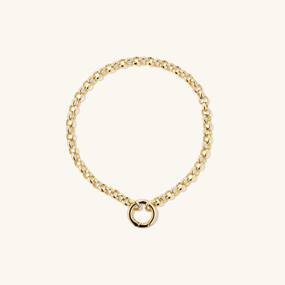 Mejuri Rolo Chain Charm Bracelet - 14k Yellow Gold