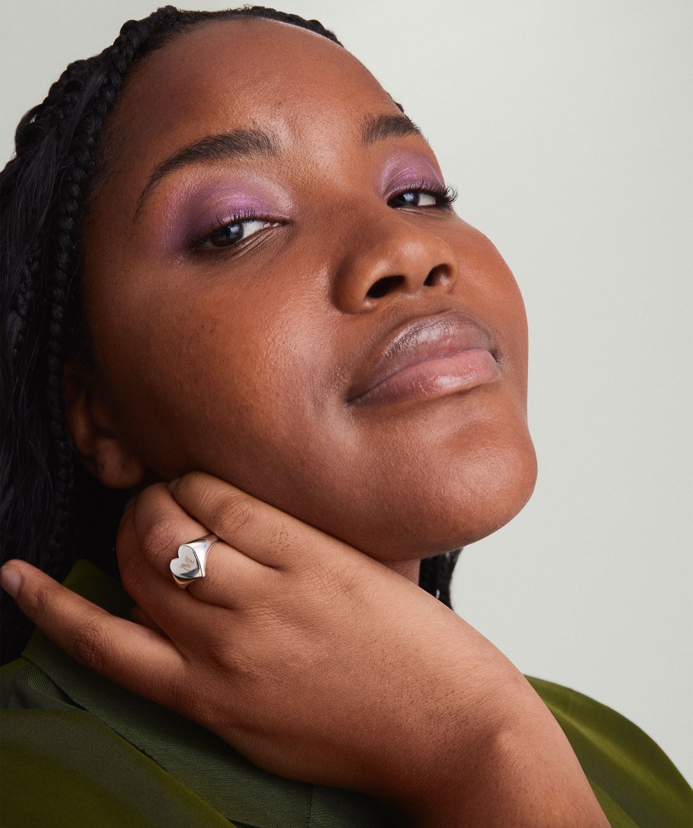 Mejuri Large Heart Signet - Sterling Silver