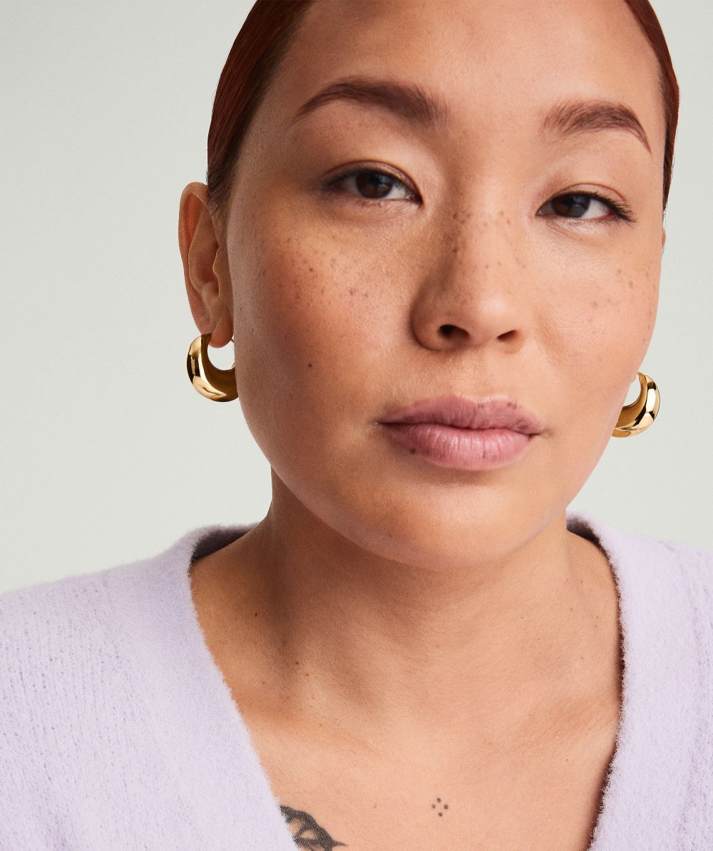 Mejuri Sculptural Hoops - Gold Vermeil