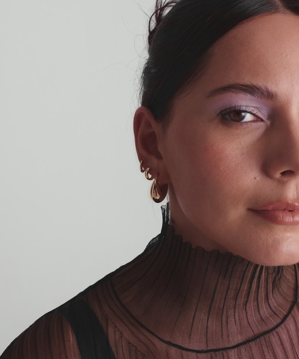 Mejuri Sculptural Hoops - Gold Vermeil