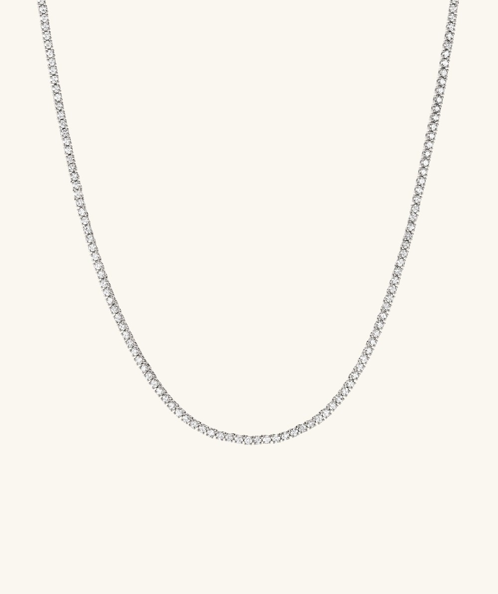 Mejuri Diamond Tennis Necklace 1.8mm - 14k White Gold