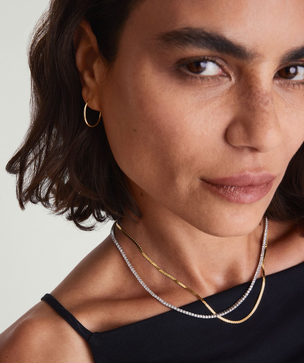 Mejuri Diamond Tennis Necklace 1.8mm - 14k White Gold