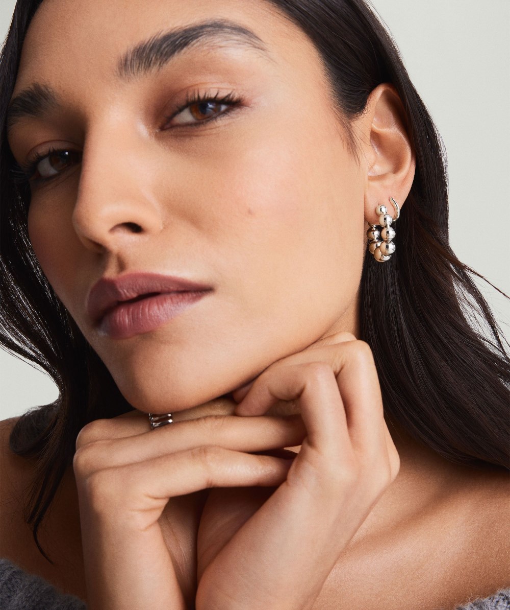 Mejuri Bubble Sphere Hoops - Sterling Silver