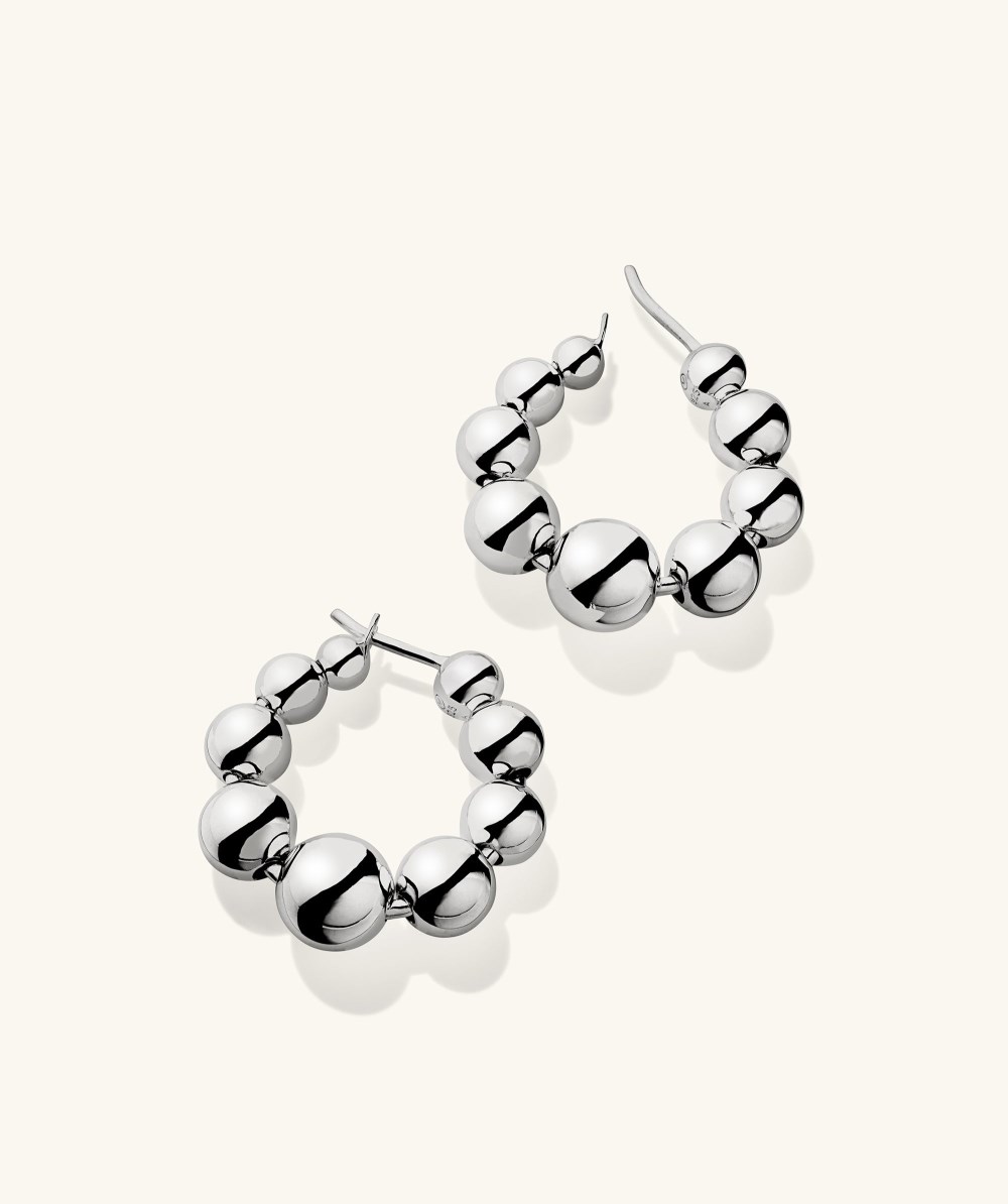 Mejuri Bubble Sphere Hoops - Sterling Silver