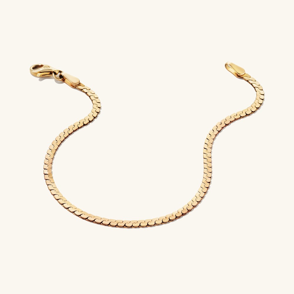 Mejuri Serpentine Chain Bracelet - 14k Yellow Gold