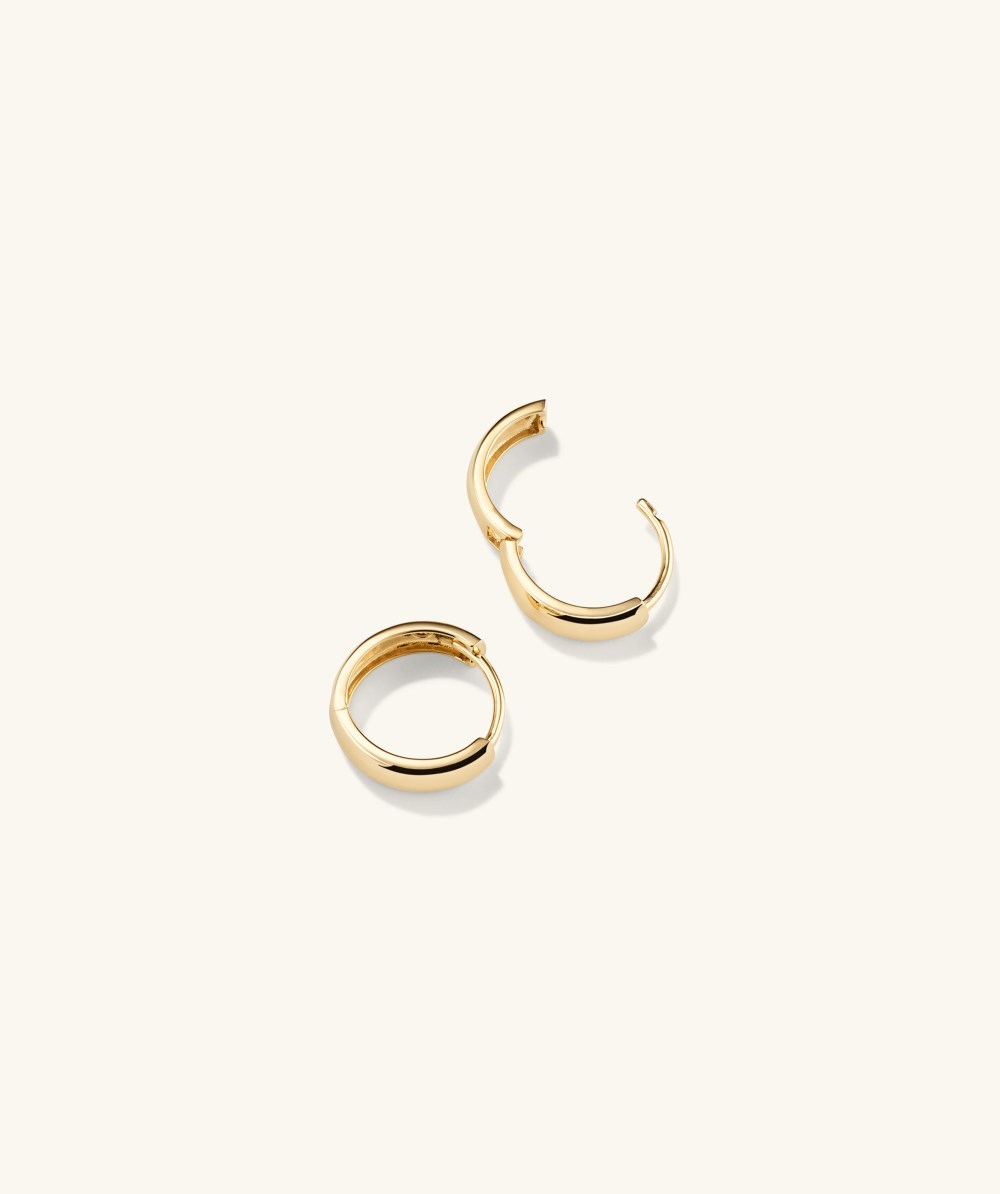 Mejuri Bold Huggie Hoops - 14k Yellow Gold