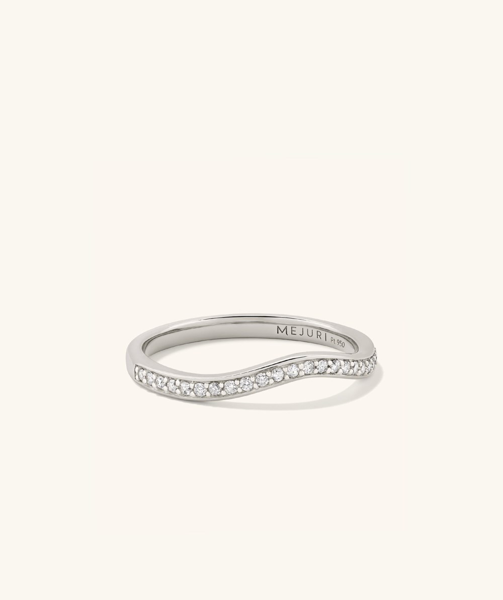 Mejuri Pavé Diamond Nesting Band - Platinum