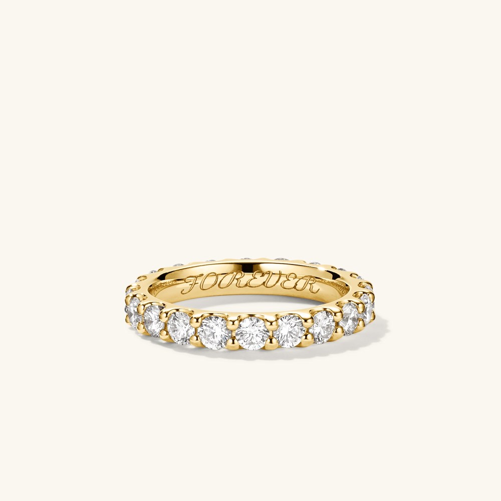 Mejuri 3mm Bold Diamond Eternity Band - 14k Yellow Gold