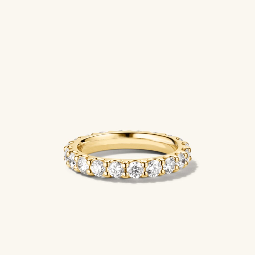 Mejuri 3mm Bold Diamond Eternity Band - 14k Yellow Gold