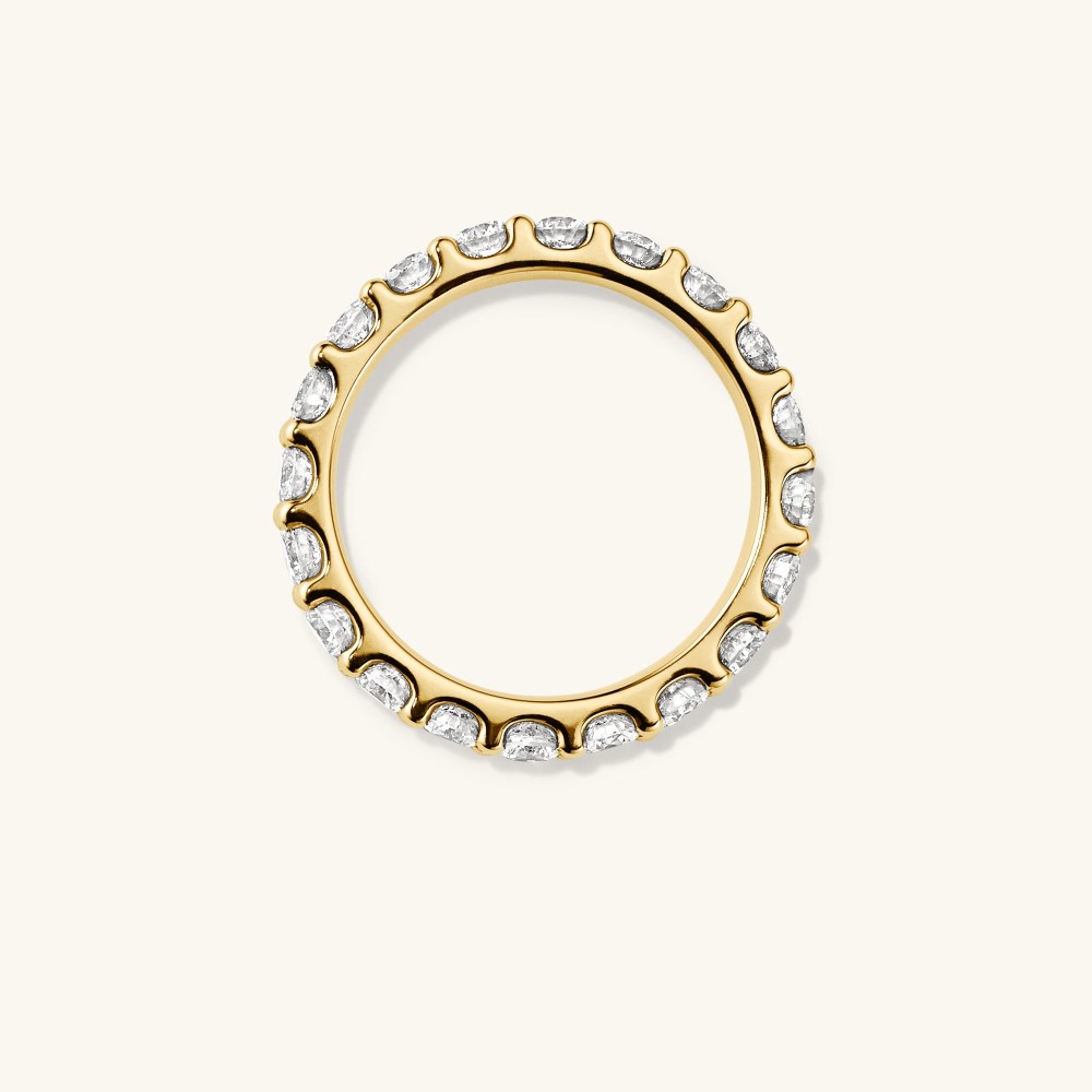 Mejuri 3mm Bold Diamond Eternity Band - 14k Yellow Gold
