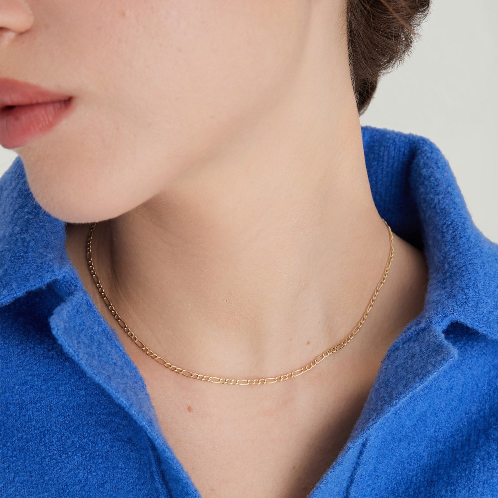 Mejuri Figaro Chain Necklace - 14k Yellow Gold